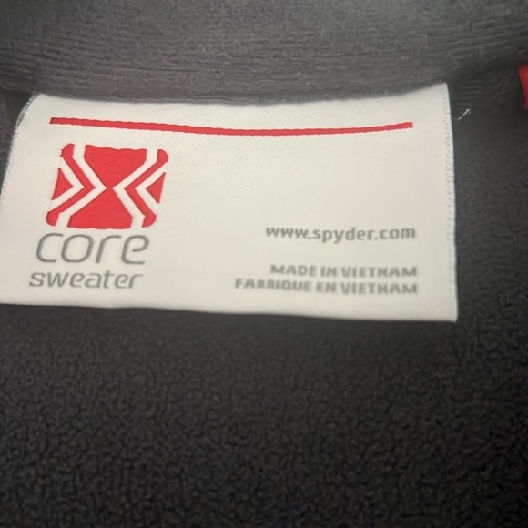 SPYDER Core Fleece Lined Full Zip Jacket in Graphite Gray Size Large - Picture 4 of 5